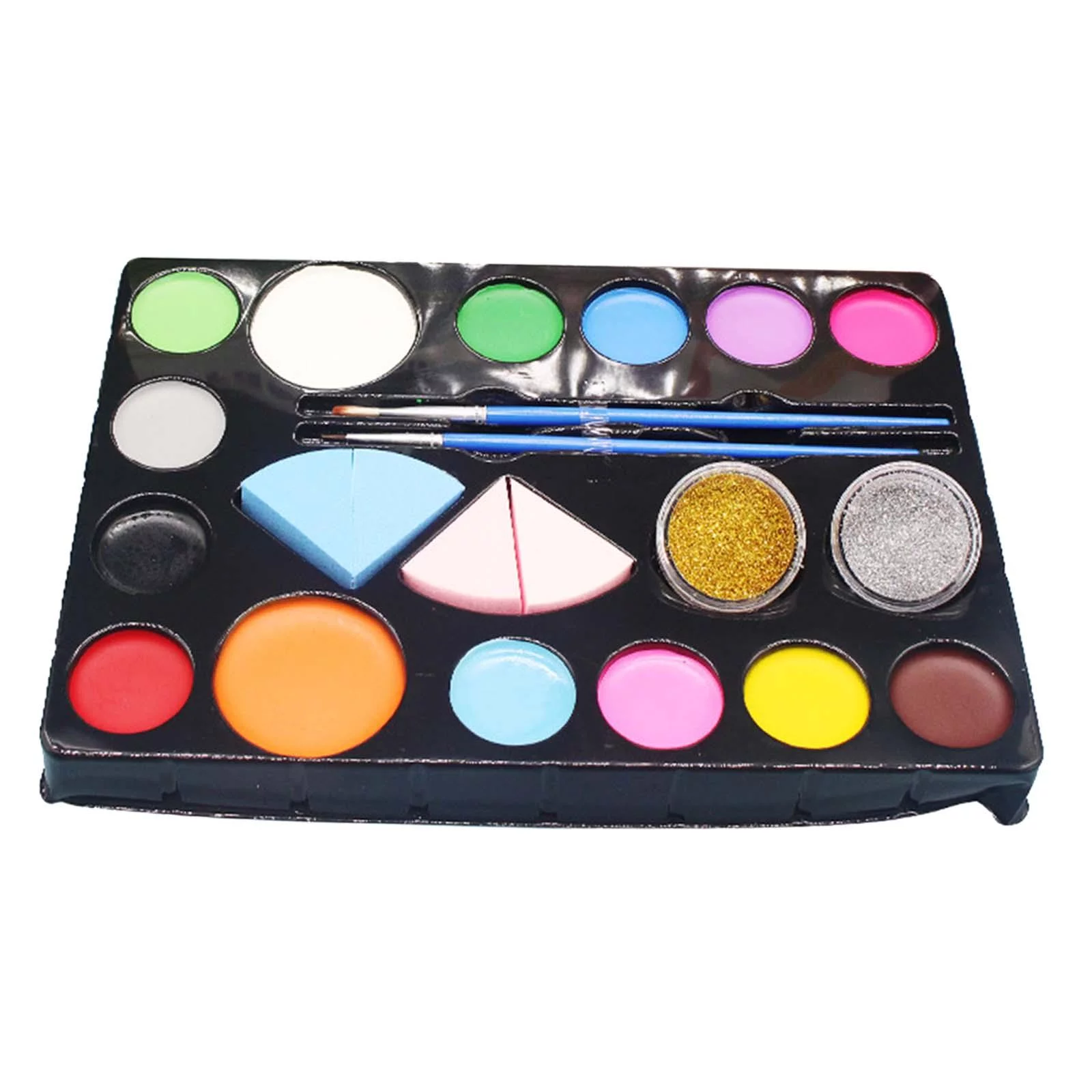 Face Paint Set, Face Painting Supplies, Professional with Sponge and Brushes Face Body Paint Oil Palette, Facepaint for Stage, Body Art, Party