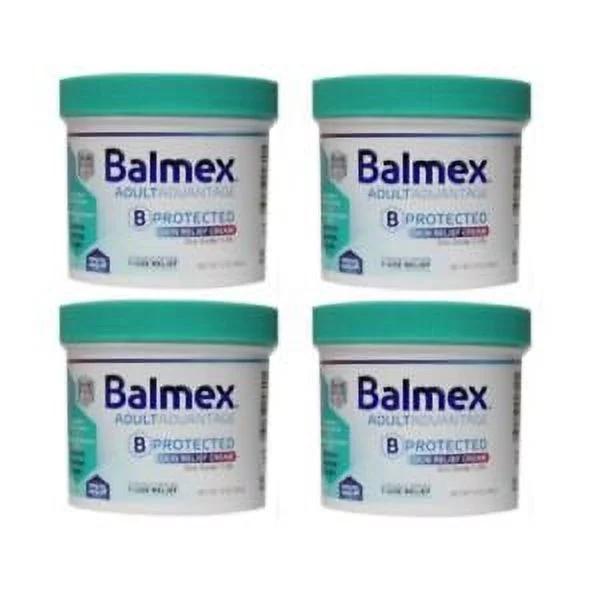 4 Pack Balmex Adult Care Rash Cream 12Oz Each