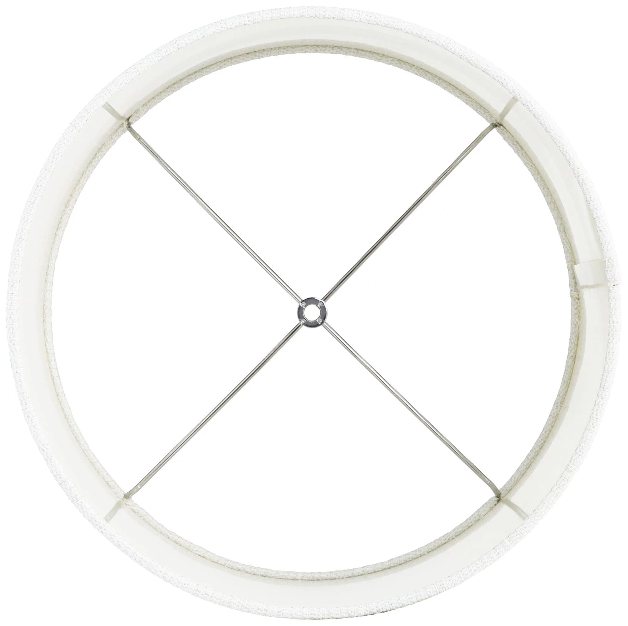 Springcrest White Plastic Weave Medium Drum Lamp Shade 15