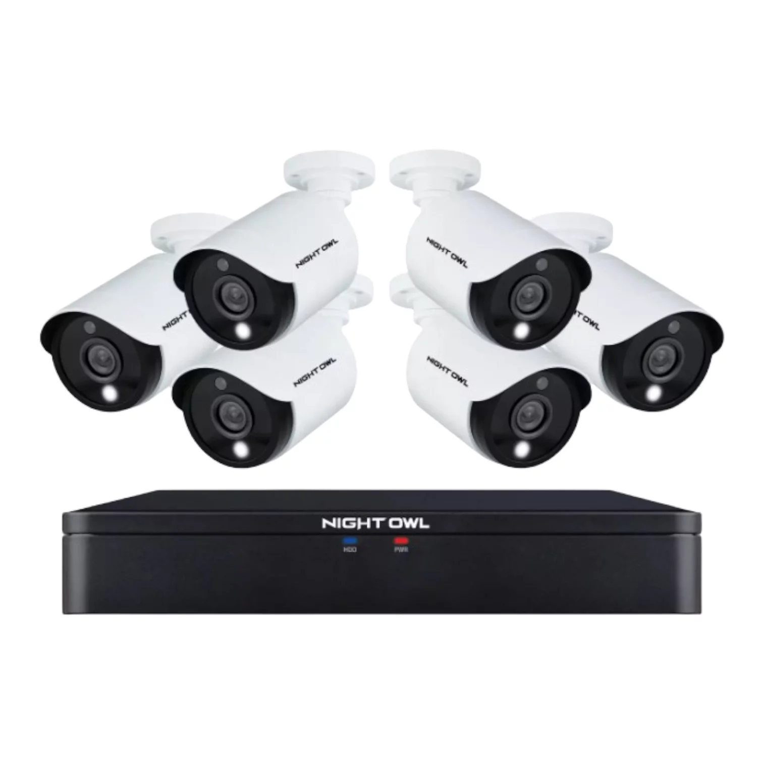 Night Owl Expandable 16 Channel Wired DVR with 6 Wired Cameras and 1TB Storage