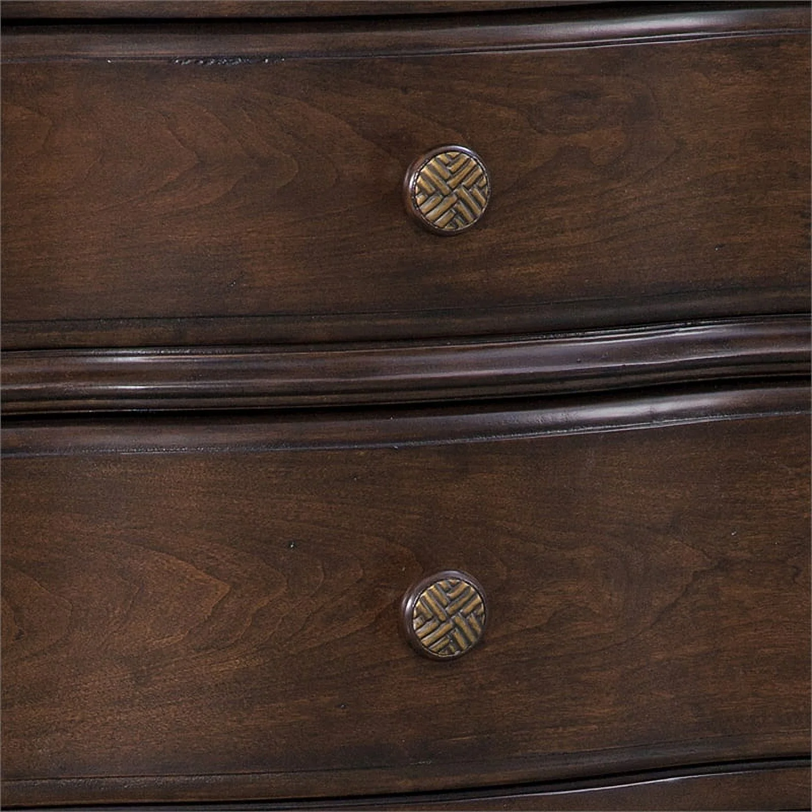 Rodanthe Tobacco Brown 3-Drawer Traditional Style Wood Nightstand