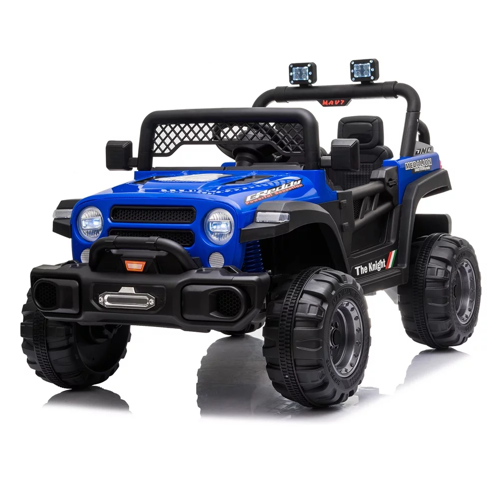 iYofe Ride on Car for Kids, Electric Car with Remote Control, 3 Speeds, LED Lights, Soft Start, 12V Battery Powered Ride on Truck Vehicle for Aage 2-5 Boy Girl, Blue