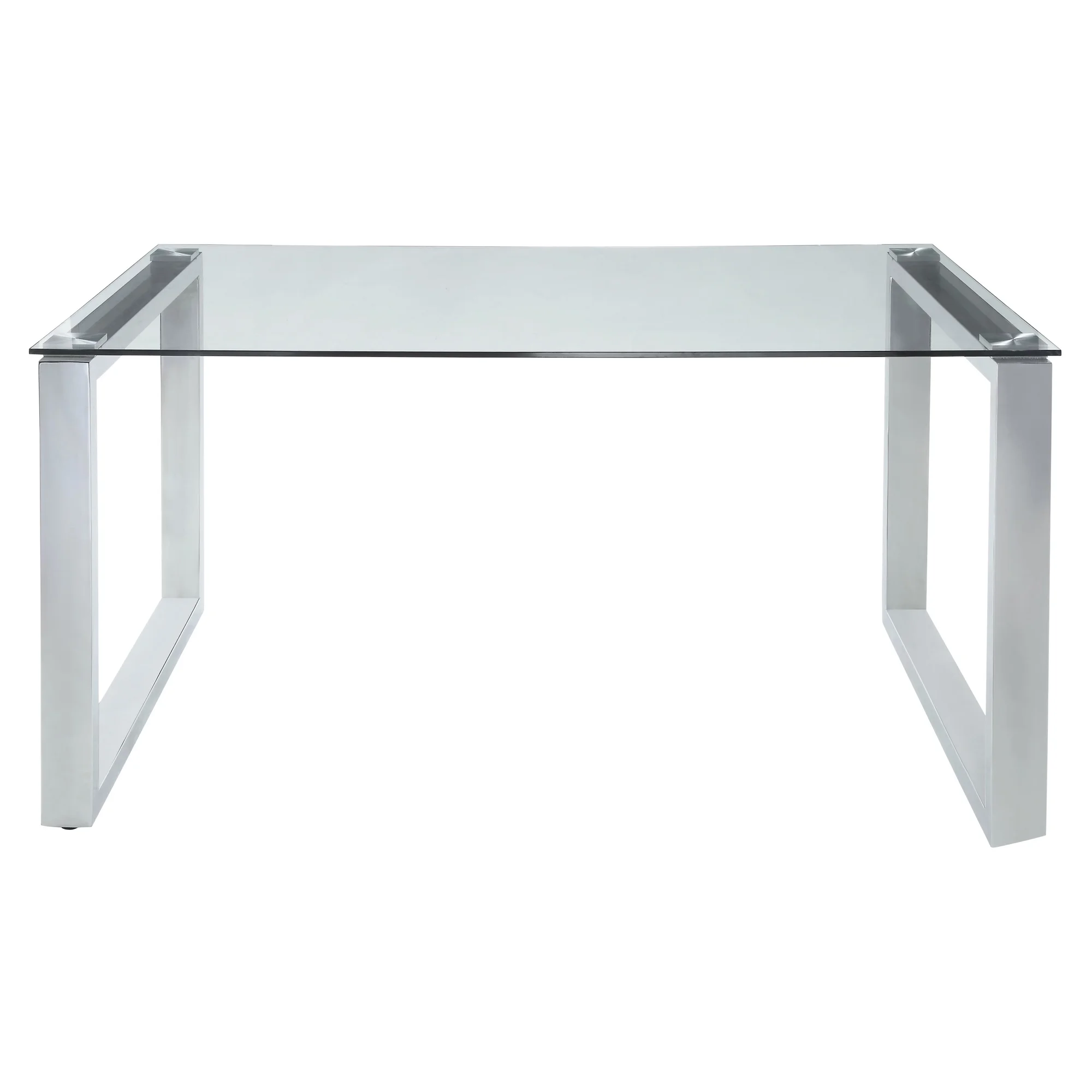 ACME Abraham Dining Table in Clear and Chrome