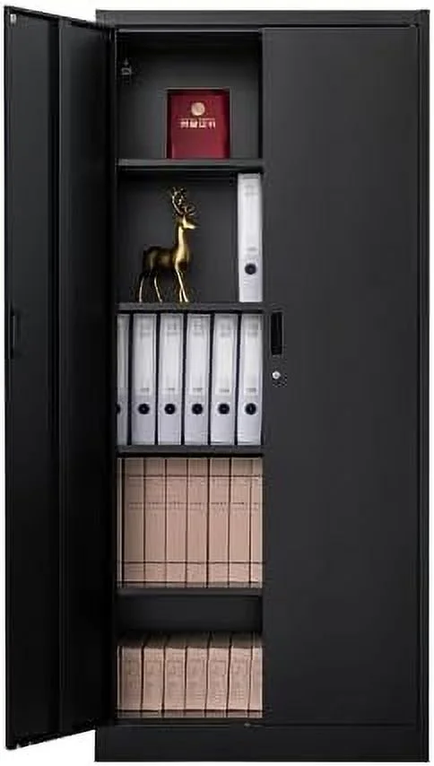 GVJMTKP Steel SnapIt Cabinet  72 Inch Metal  Cabinet with Locking Doors and Adjustable Shelves  Metal Garage Cabinet  Tool Cabinets for Office  Garage and Home Use  72"H x 32"W x