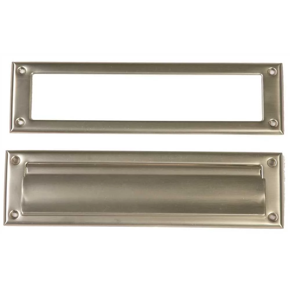 Gibraltar Mailboxes MS00SN03 Satin Nickel Steel Door Mail Slot