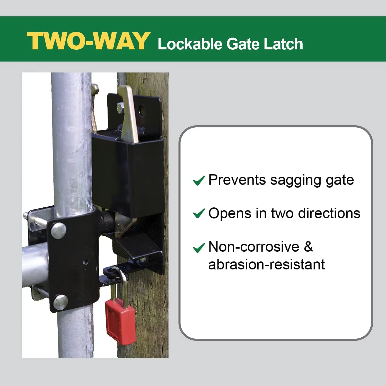 Powerfields 2-Way Gate Latch