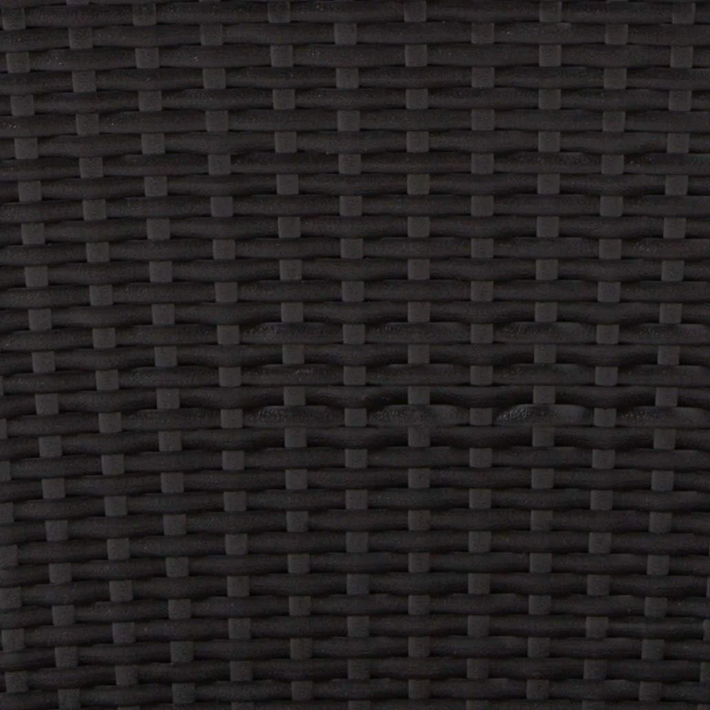 78379 22-Inch Square Resin Wicker Planter, Black