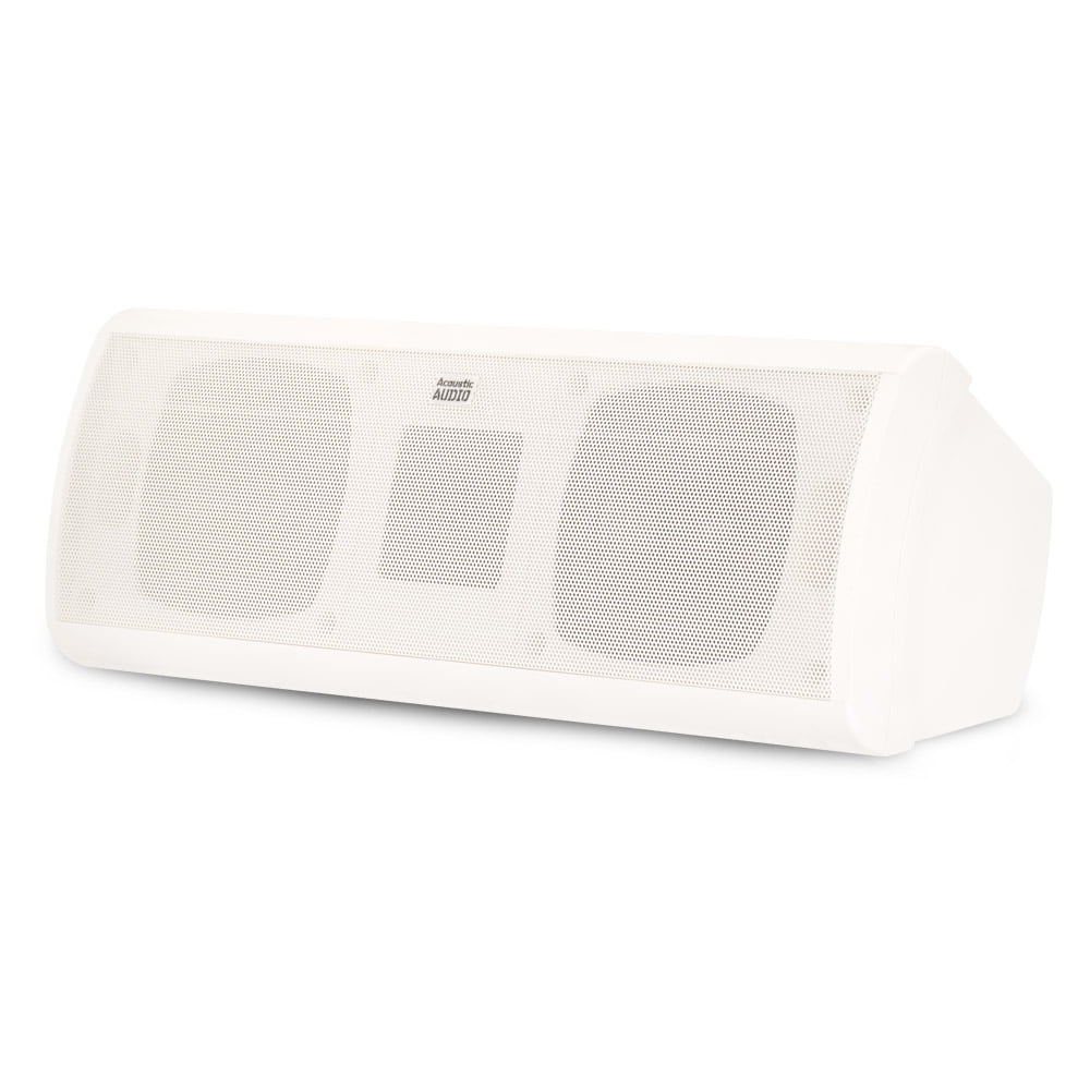 Acoustic Audio AA40CW Indoor 3 Way Speakers 2000 Watts White Bookshelf 2 Pair Pack AA40CW-2PR