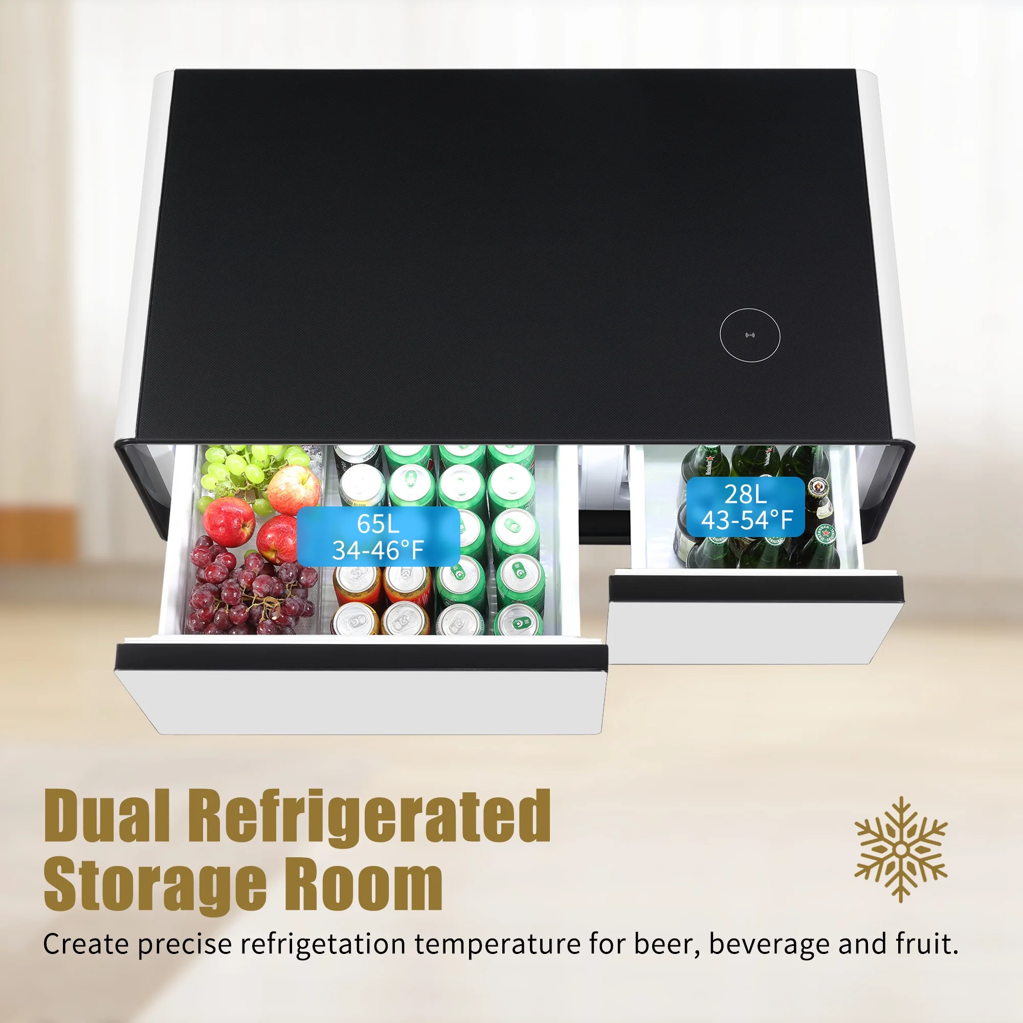 Smart Coffee Table with Fridge - Elevate Living Space