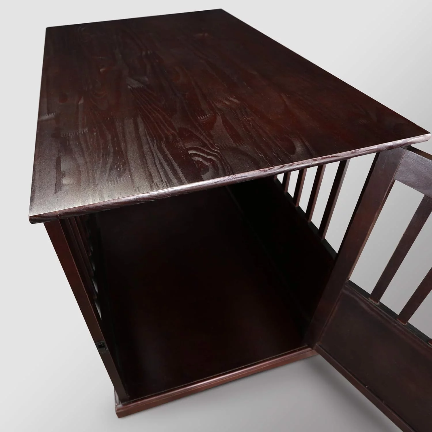 Wooden Large Pet Crate, End Table, Espresso, 24 X 36.5 X 29.5 In