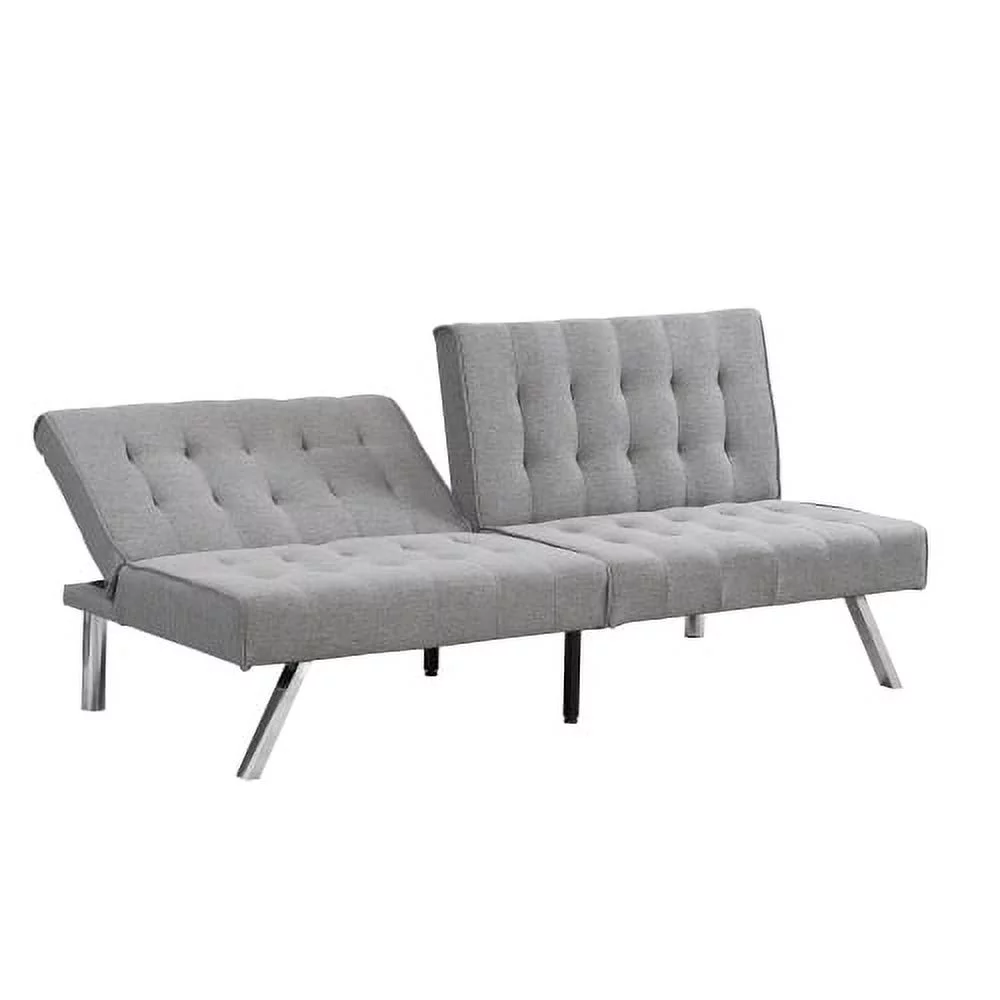 DremFaryoyo WOOD FRAME  STAINLESS LEG  FUTON  SOFA BED GREY