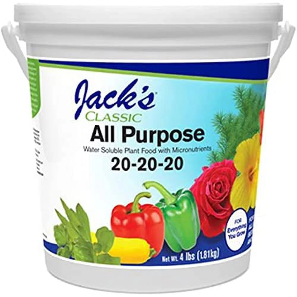 Jack's Classic All Purpose Fertilizer, 20-20-20 with Micronutrients and Plant Food, 10lbs
