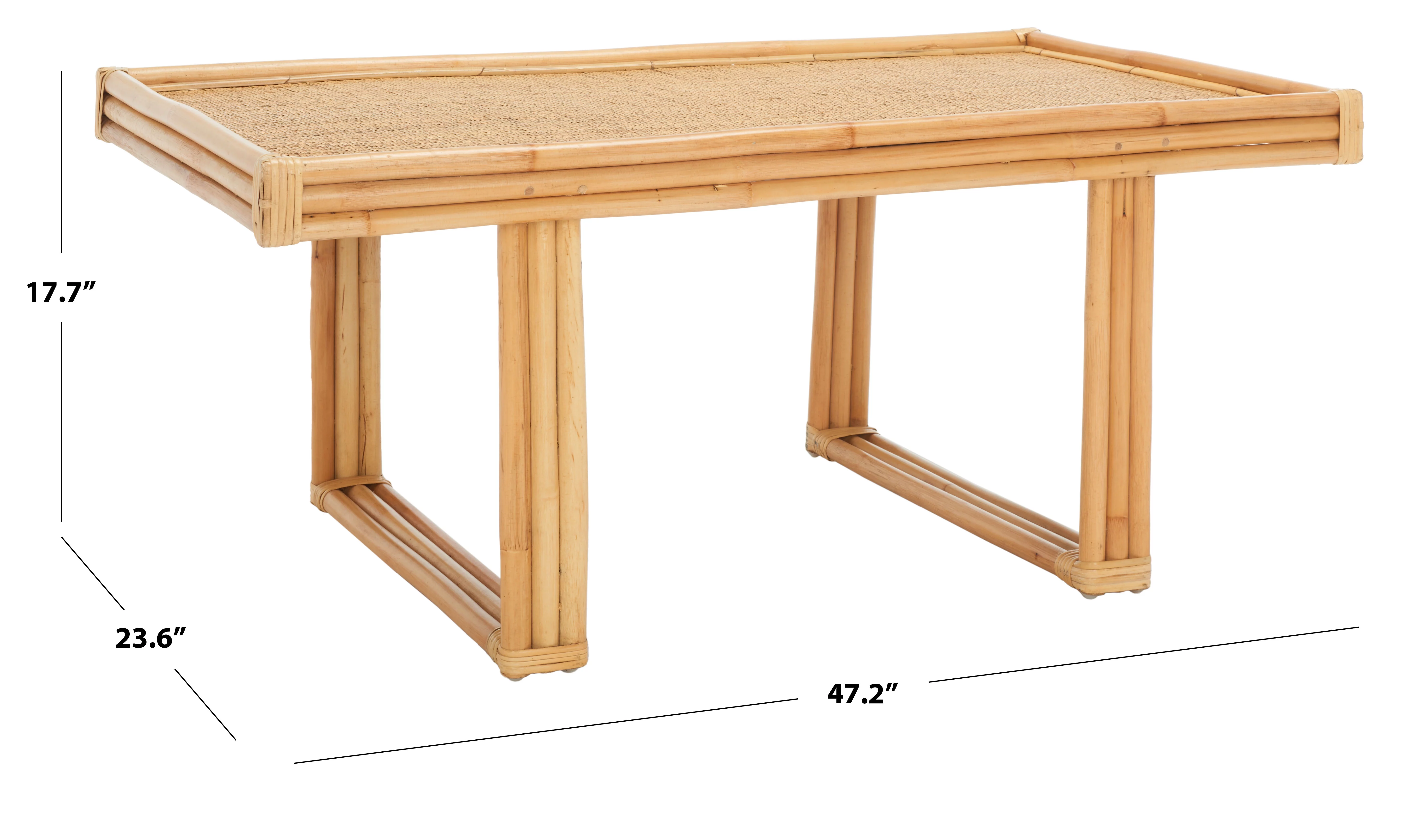 SAFAVIEH Juri Coastal Rectangle Coffee Table, Natural