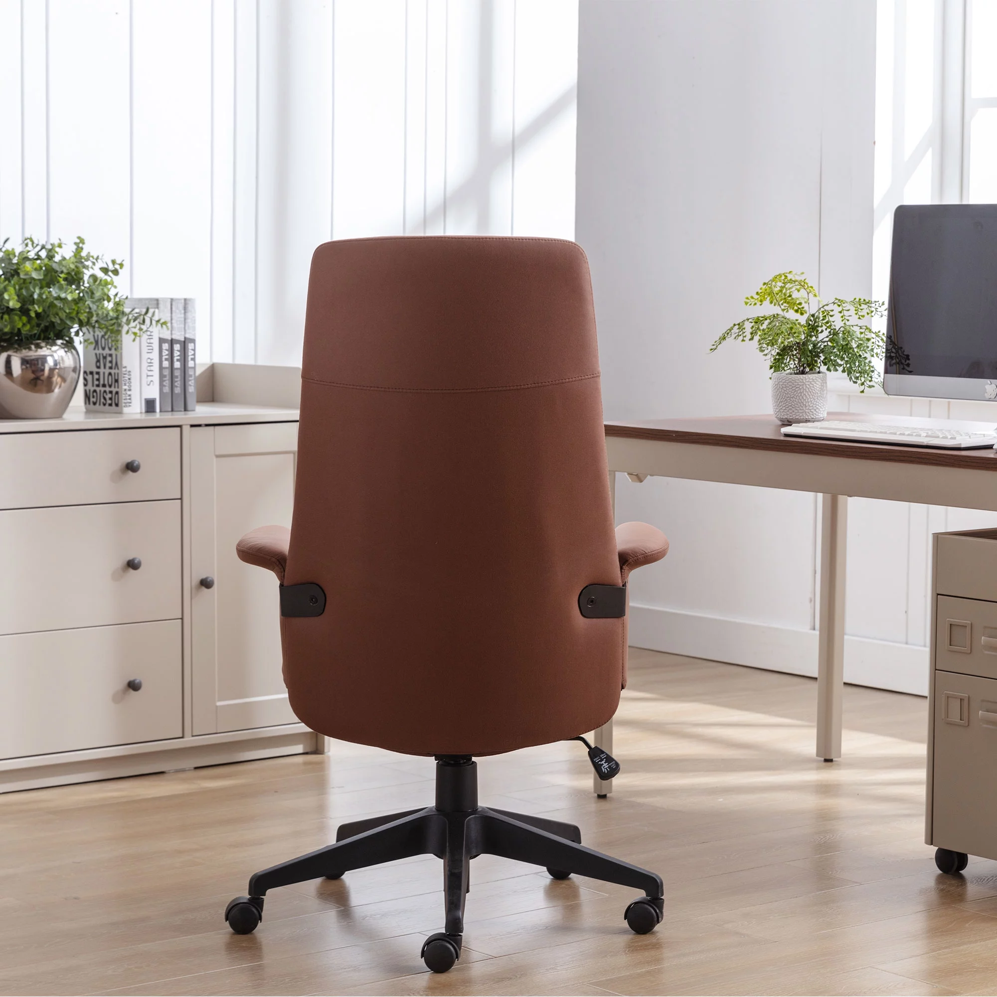 Snugway Ergonomic Home Office Chair,Modern Executive Chair and Computer Desk Chair,Brown