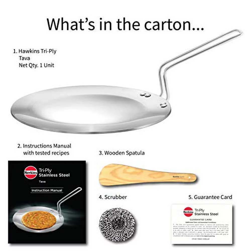 Hawkins Tri-ply Stainless Steel Tava 26 cm