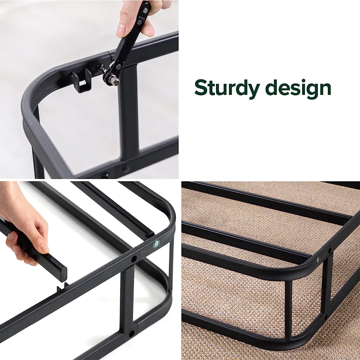 7 Inch Metal Smart Box Spring / Mattress Foundation / Strong Metal Frame / Easy Assembly, Queen