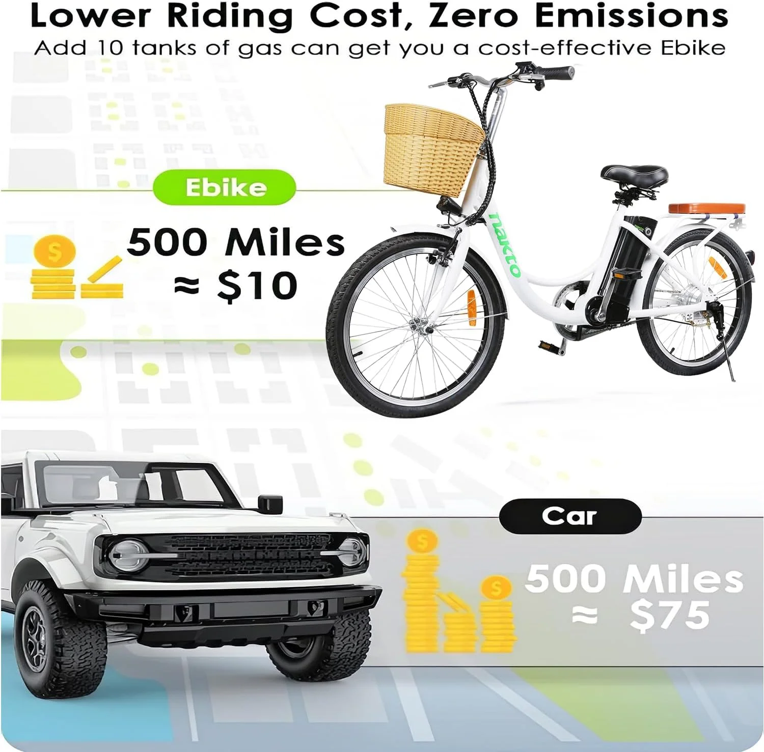 KTOEBYCO Peak 500W Electric Bike for Adults,22