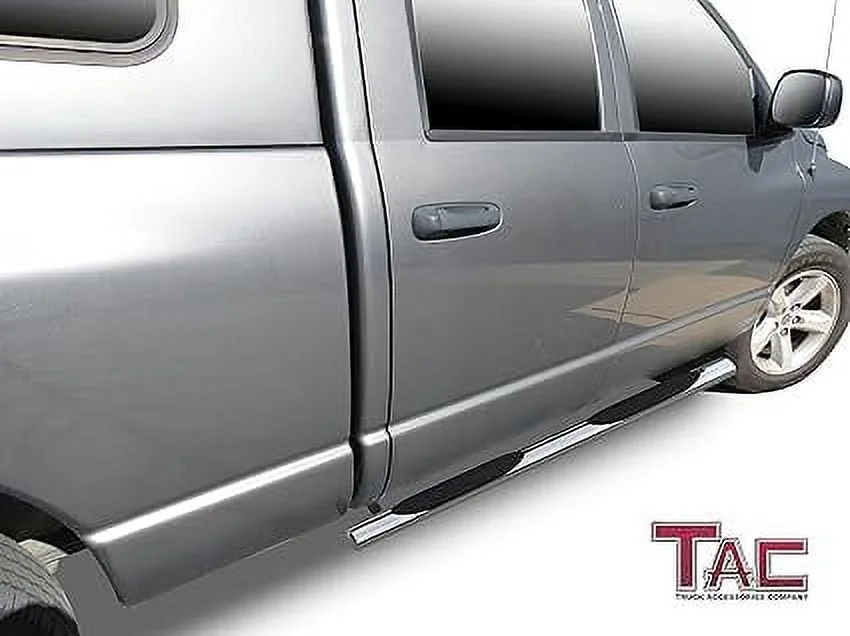 TAC Side Steps Running Boards Compatible with 2002-2008 Dodge Ram 1500 Quad Cab / 2003-2009 Dodge Ram 2500 / 3500 Quad Cab Pickup Truck 4
