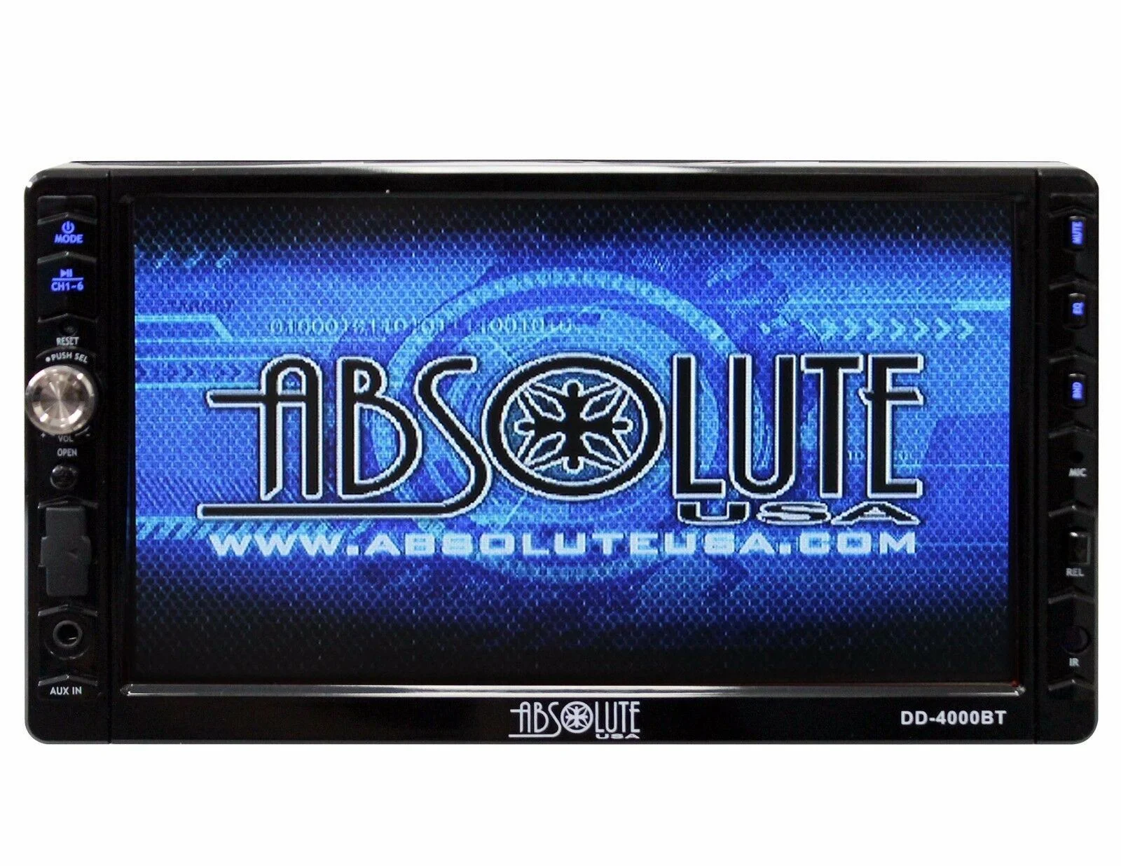 Absolute DD-4000BT 7-Inch Double Din DVD / CD / MP3 / USB / BLUETOOTH w Speaker