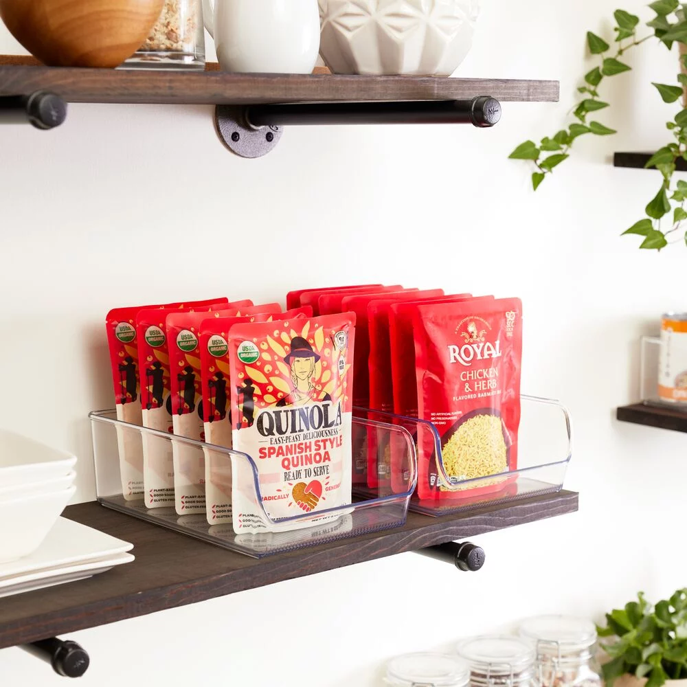 iDesign, Linus Storage Organizer Bin with Handle, 2 Pack, Clear