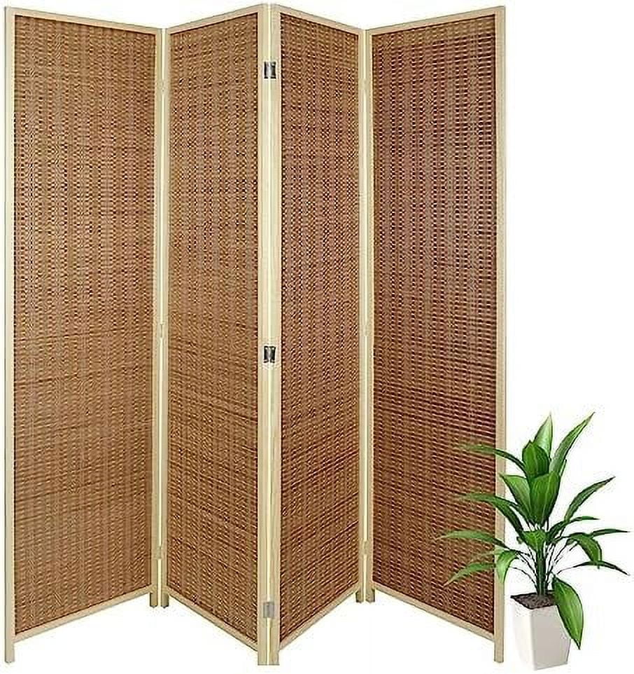 TQNJYGX 6 Panel Louver Room Divider  5.6ft Tall Wood Partition Room Dividers and Folding Privacy Screens  Freestanding Room Separators Divider Wall  Dark Black