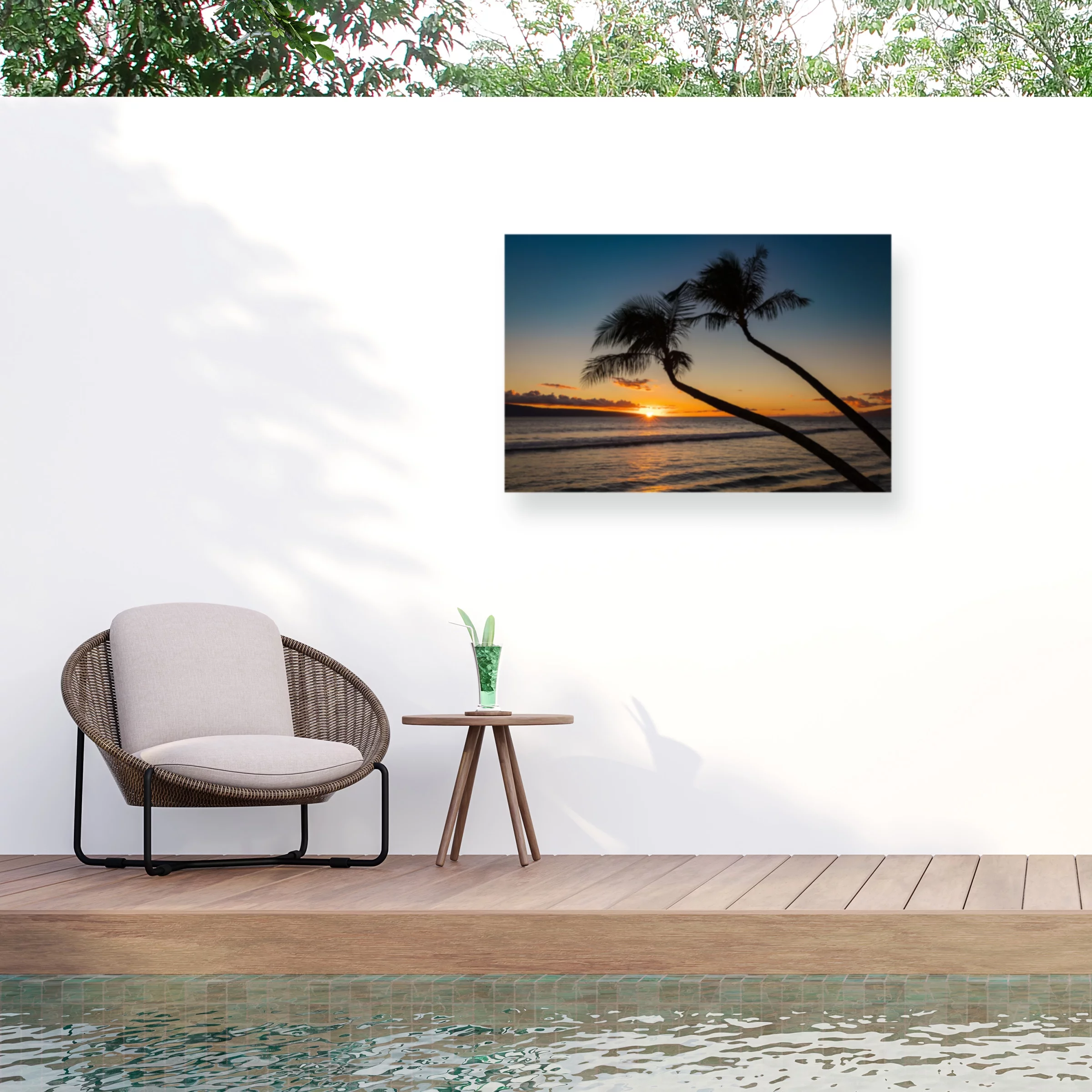 Pierre Leclerc 'Silhouette of the Tropics' Outdoor Canvas 12x19