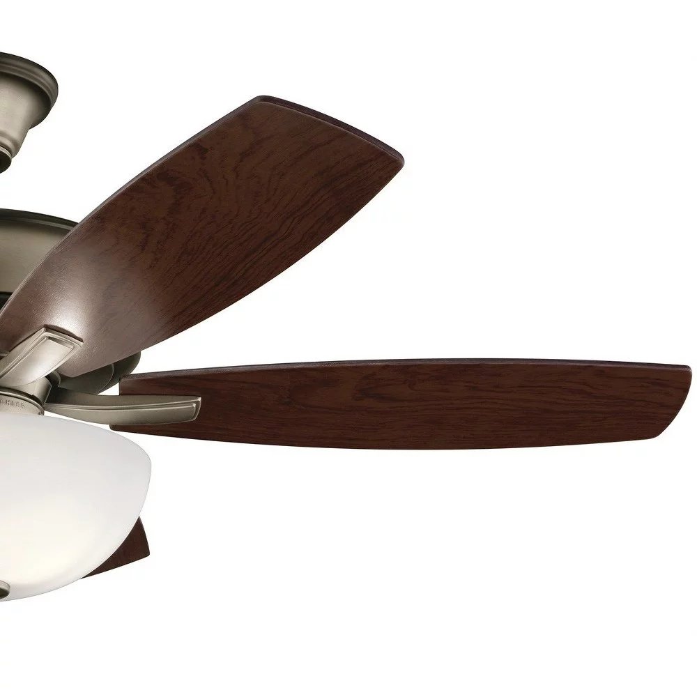 Ceiling Fan with Light Kit 20.75 inches Tall By 52 inches Wide-Brushed Nickel Finish Bailey Street Home 147-Bel-4187203