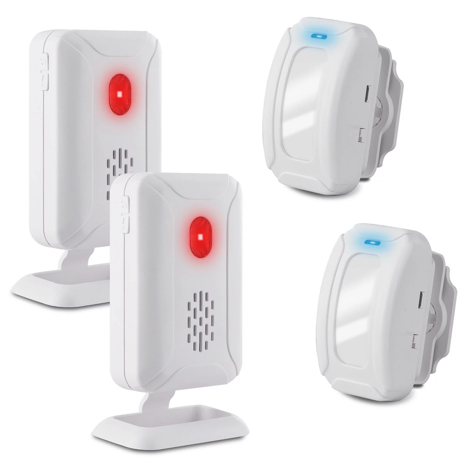 GREENCYCLE Wireless Motion Sensor Detector Alarm, Home Security Business Alert, Store Welcome Chime Door Entry Doorbell (918 Feet, 36 Tunes, 4 Volume Levels, LED Indicators), 2 Pack