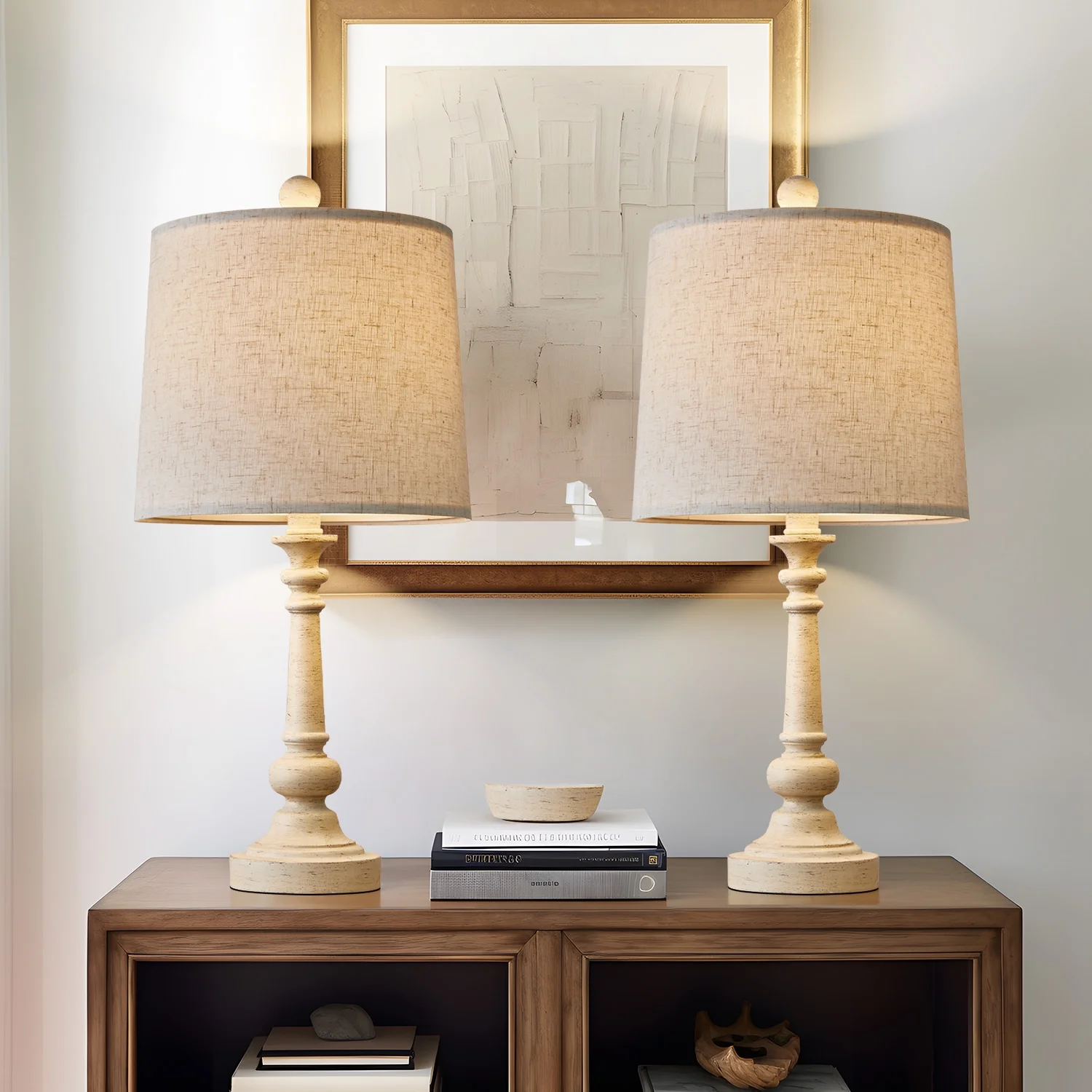 Oneach Retro Farmhouse Table Lamp Sets of 2 for Living Room Bedroom 21