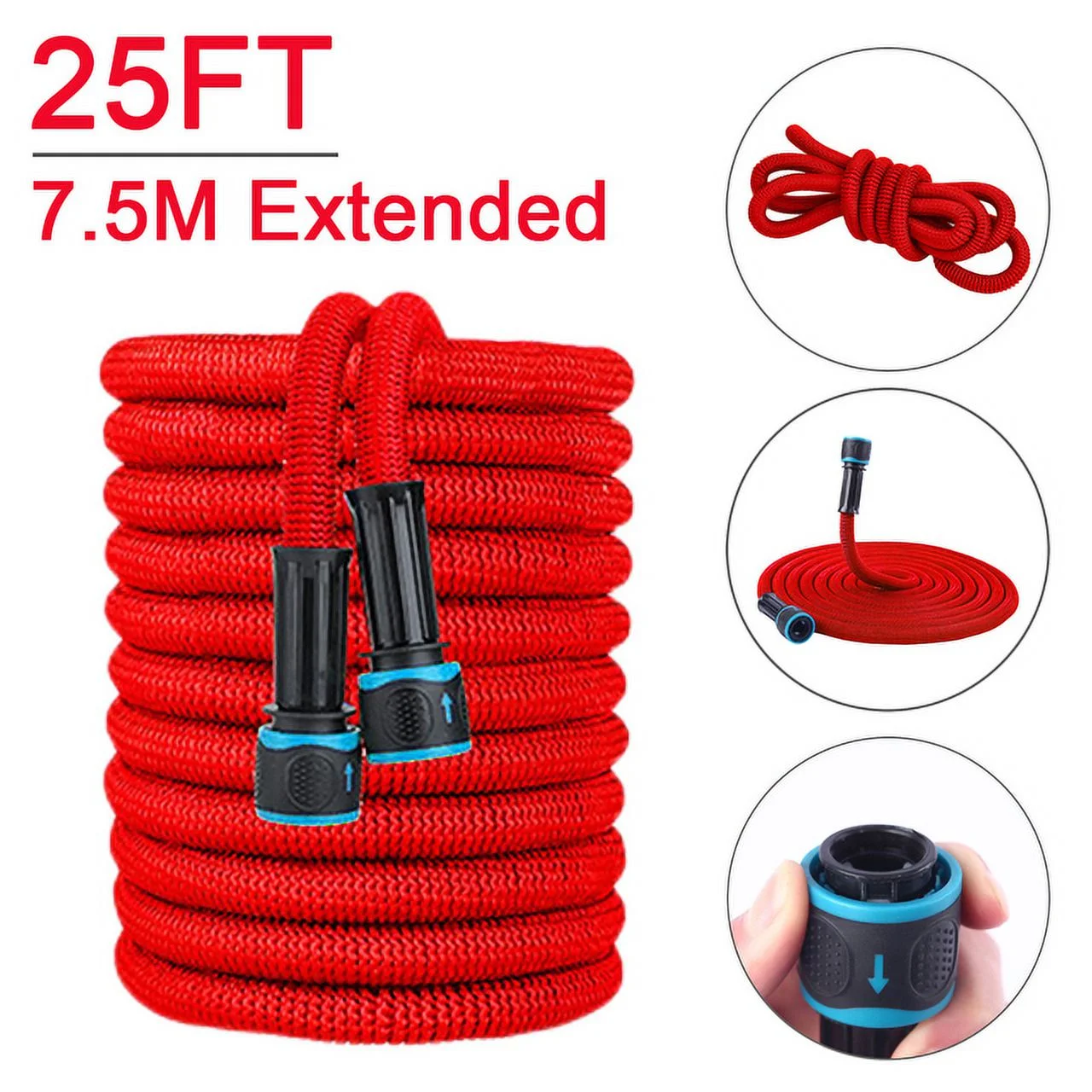 25-100FT Garden Hose Water Expandable Watering Hose High Pressure Car Wash Cleaning Flexible Magic Hose Pipe Irrigation Tool