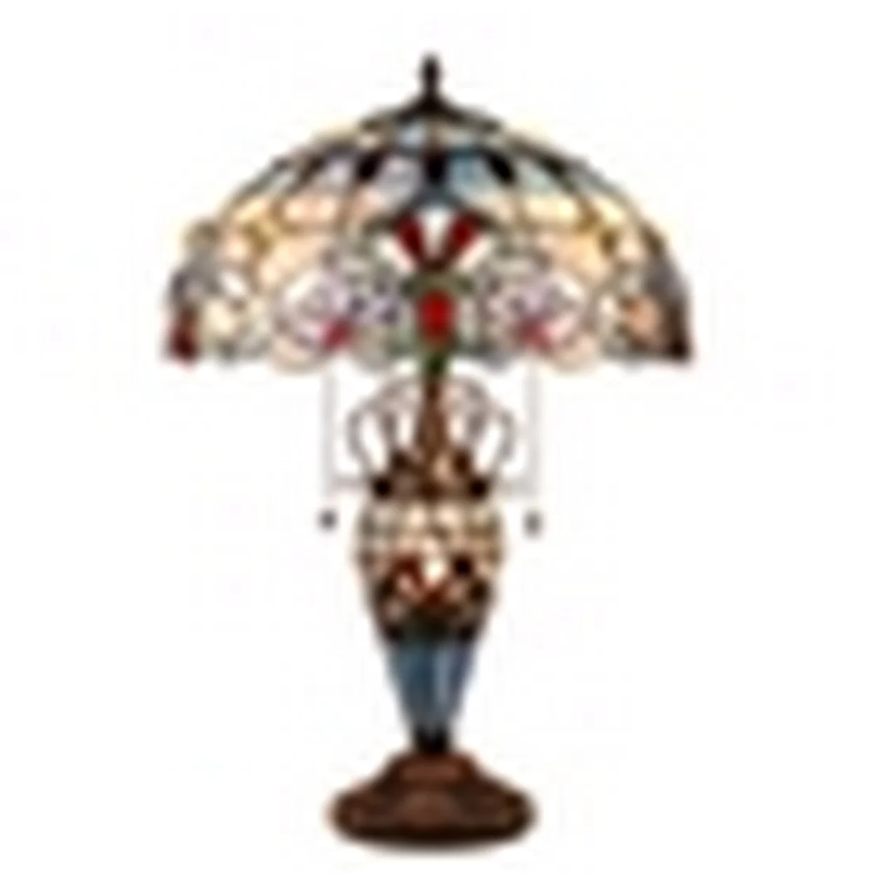 CHLOE Lighting GRENVILLE Victorian-Style Dark Bronze 3 Light Double Lit Table Lamp 16