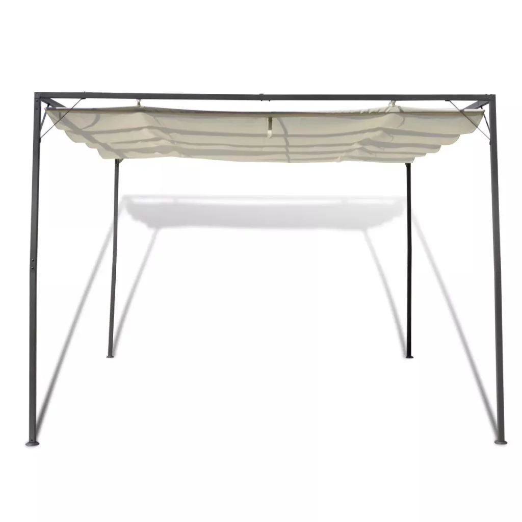 Andoer Garden Gazebo with Retractable Roof Canopy