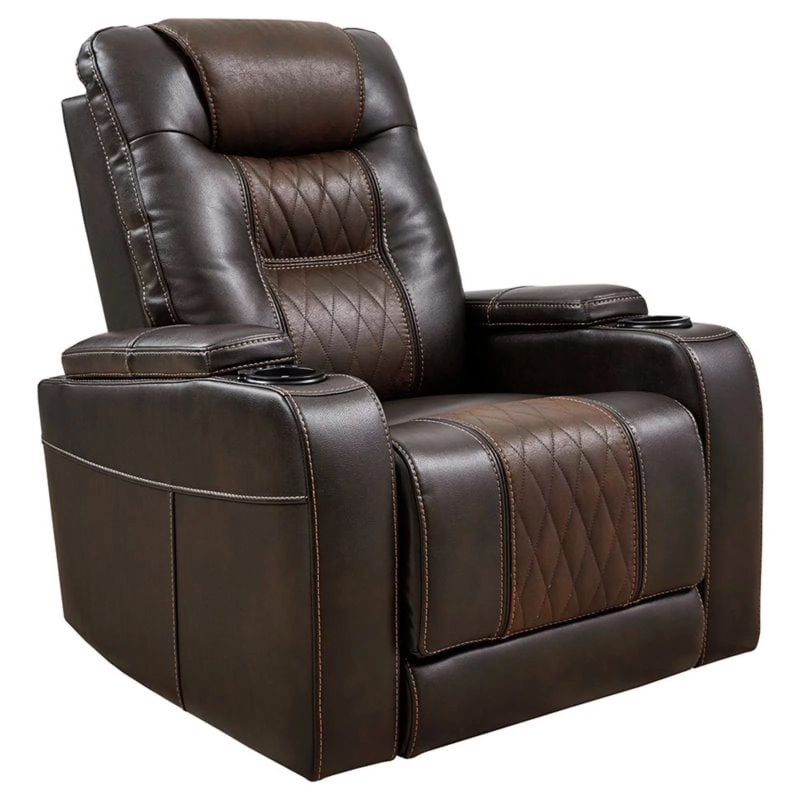 Bowery Hill Composer Power Recliner in Brown