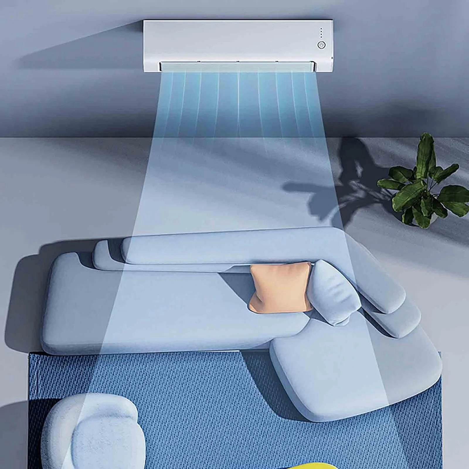 LLQkigsxse Small Window Fans for Bedroom Leafless Tower Fan Multi Functional Vertical/horizontal/wall Installation Remote Control Speed Regulation 60 Swing 4000mAh Rechargeable Boy Birthday Gifts