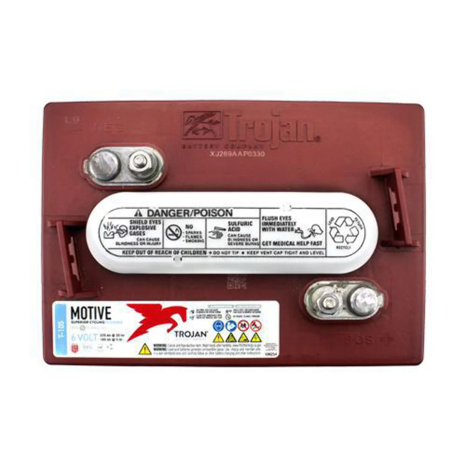 BATTERY GUYZ RECONDITIONED Trojan T-105 6v GROUP GC2 BATTERY , 225 AH, REFURBISHED-6 Pack