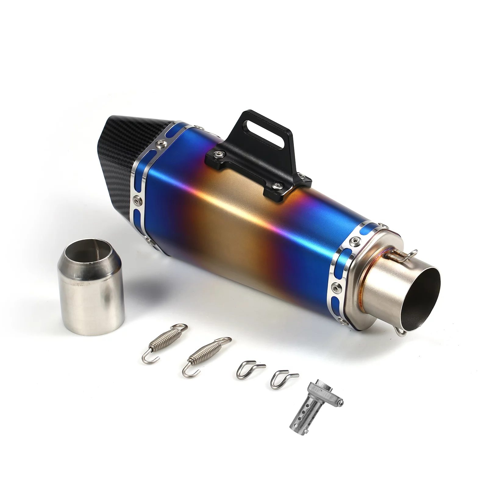 Motorcycle exhaust pipe,On Style Atv Zx6r 10r Style Tail Tube Pipes Unversal Slip Muffler Pipes 1.5-2'' Inlet Resistant Atv Zx6r Unversal Slip On Zx6r 10r Z900 Tail Tube Temperature