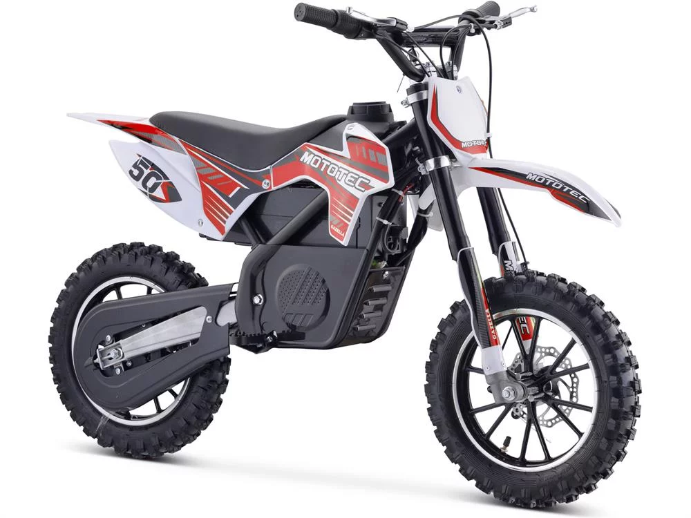 MotoTec 24V 500w Gazella Electric Dirt Bike, Red