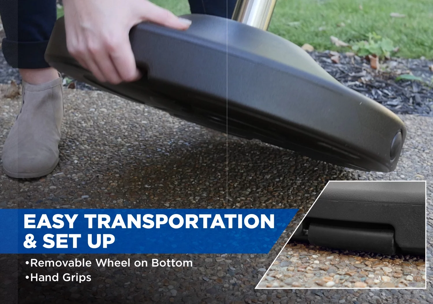 US Weight Fillable Free Standing Umbrella Base - Black