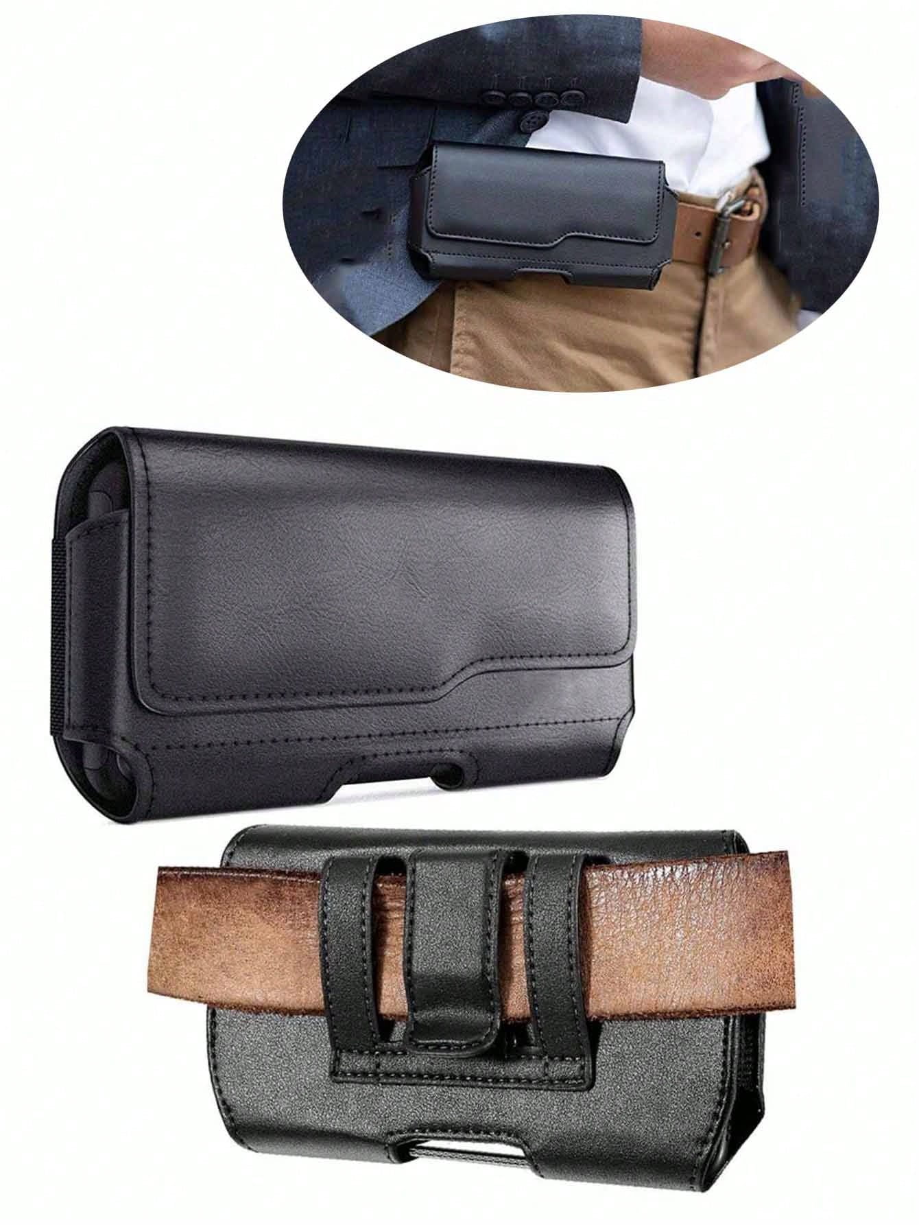 1Pc Leather Case Compatible With Iphone 14,14 Pro,13 Pro,13,12 Pro, Xs,11 Pro, X,10, Galaxy S10E, Suitable For Otterbox Commuter Series Case, With Bel