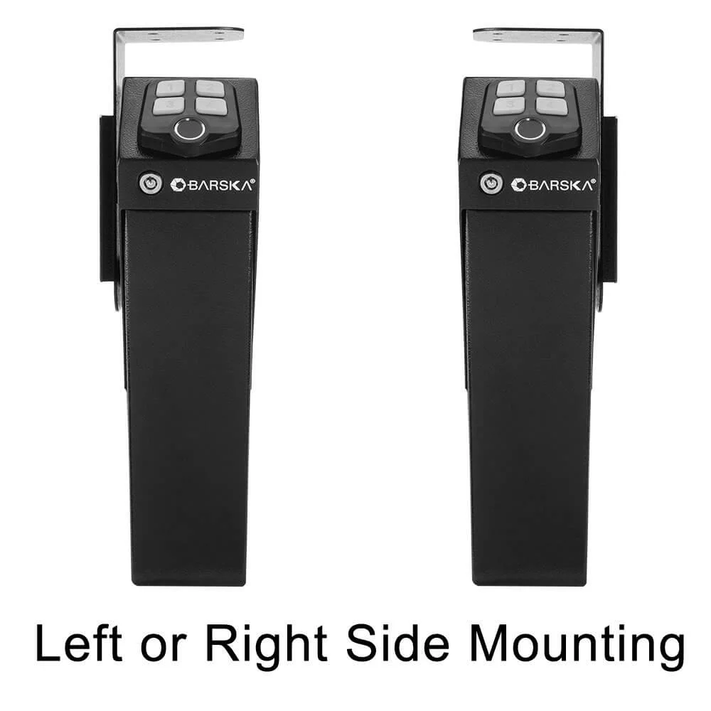 BARSKA Steel Biometric Handgun Safe Pistol Desk Drawer Security Box Fingerprint Access