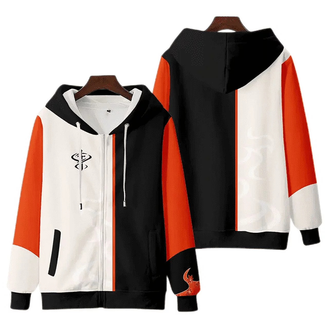 Game Genshin Impact Kaedehara Kazuha Hoodie with zipper Sweatshirt Anime Genshin Kazuha Cosplay Costume Streetwear Hoodie Jacket Women Men