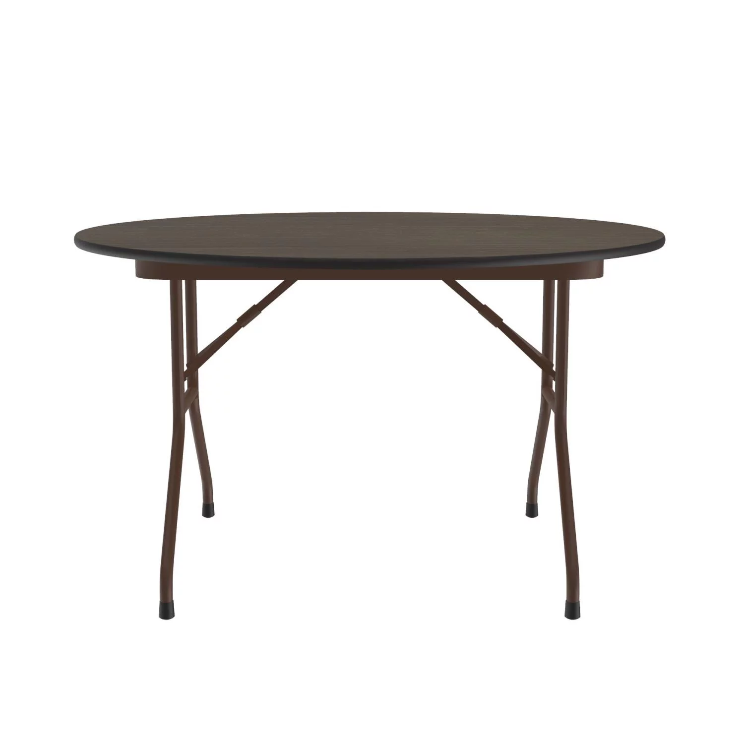 Correll Round Thermal Fused Laminate Top Folding Table With Walnut CF48TF-01