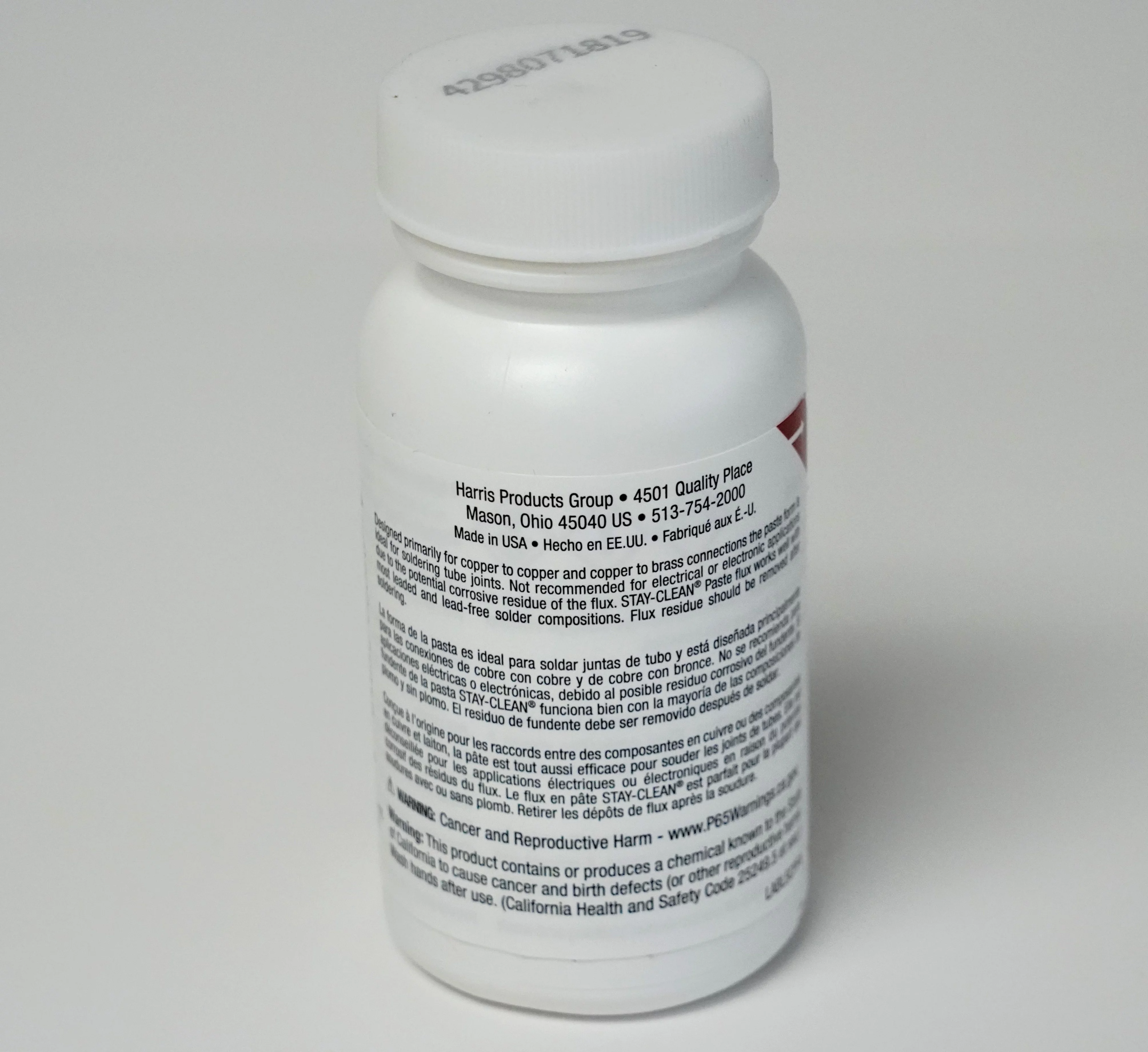 Stay-Clean Paste Soldering Flux, Brush Cap Dispenser, 4 oz