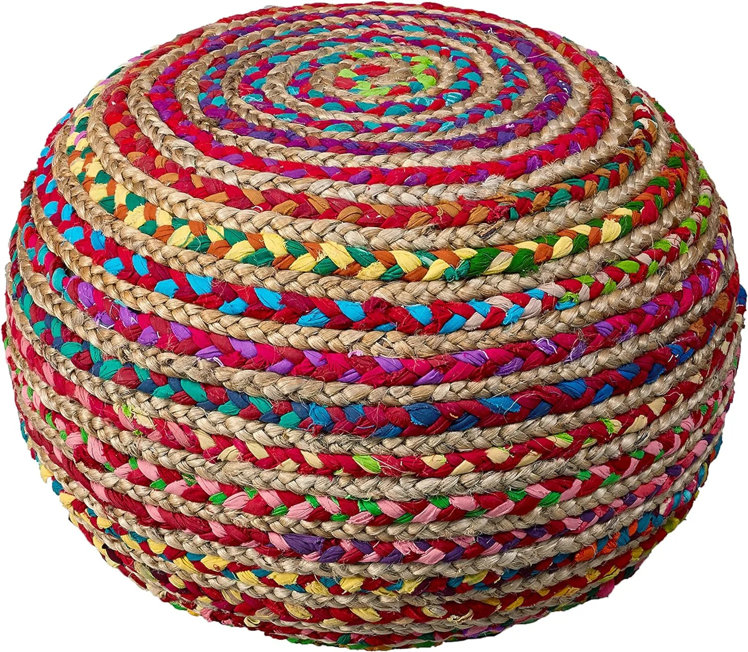 Resources Boho Beauty Braided Pouf Ottoman, 14