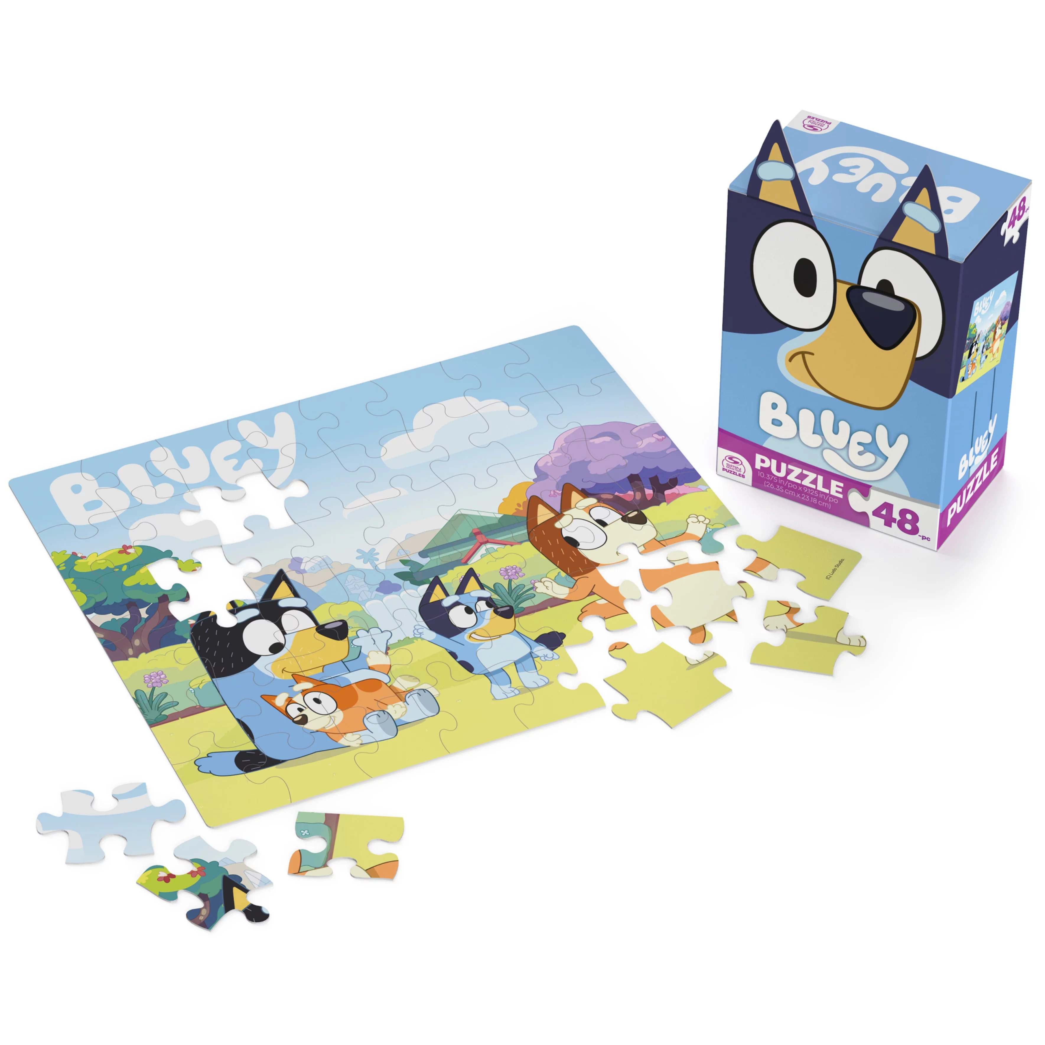 Bluey, 48-Piece Jigsaw Puzzle with Gift Box, for Kids Ages 3 and up