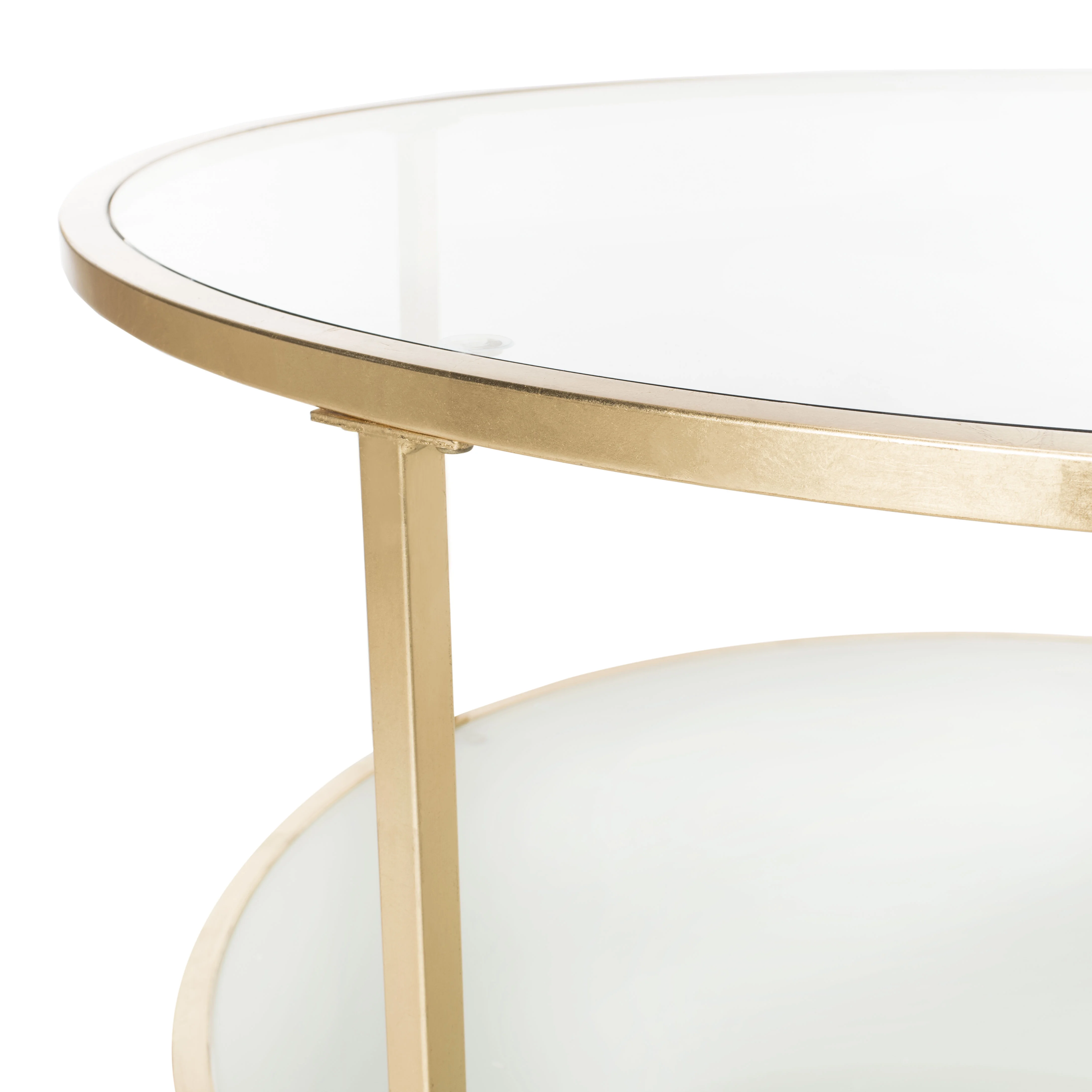 SAFAVIEH Ivy 2 Tier Modern Glam Round Coffee Table, Gold