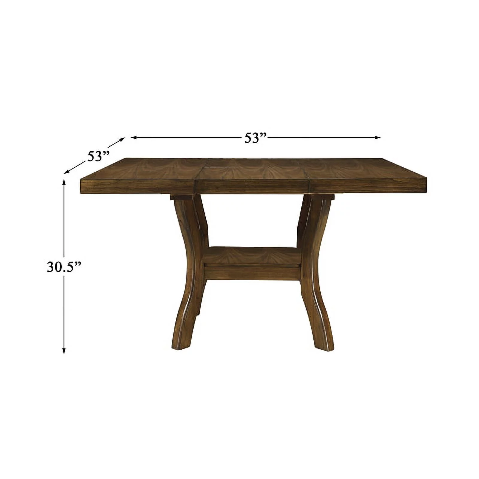 Lexicon Darla 5-piece Wood Dining Set with 1 Table and 4 Side Chairs in Brown