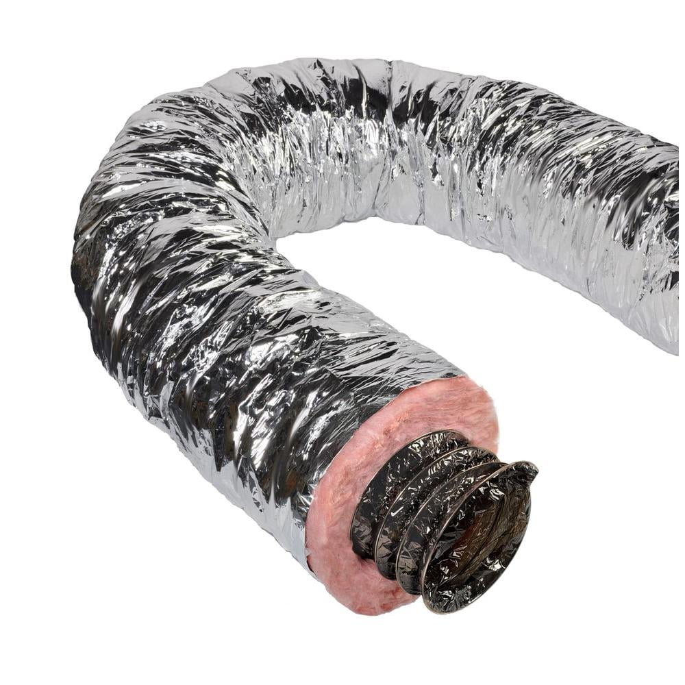 GAF Master Flow 4 in. x 12 ft. Insulated Flexible Duct R6 Silver Jacket - F6IFD4X144