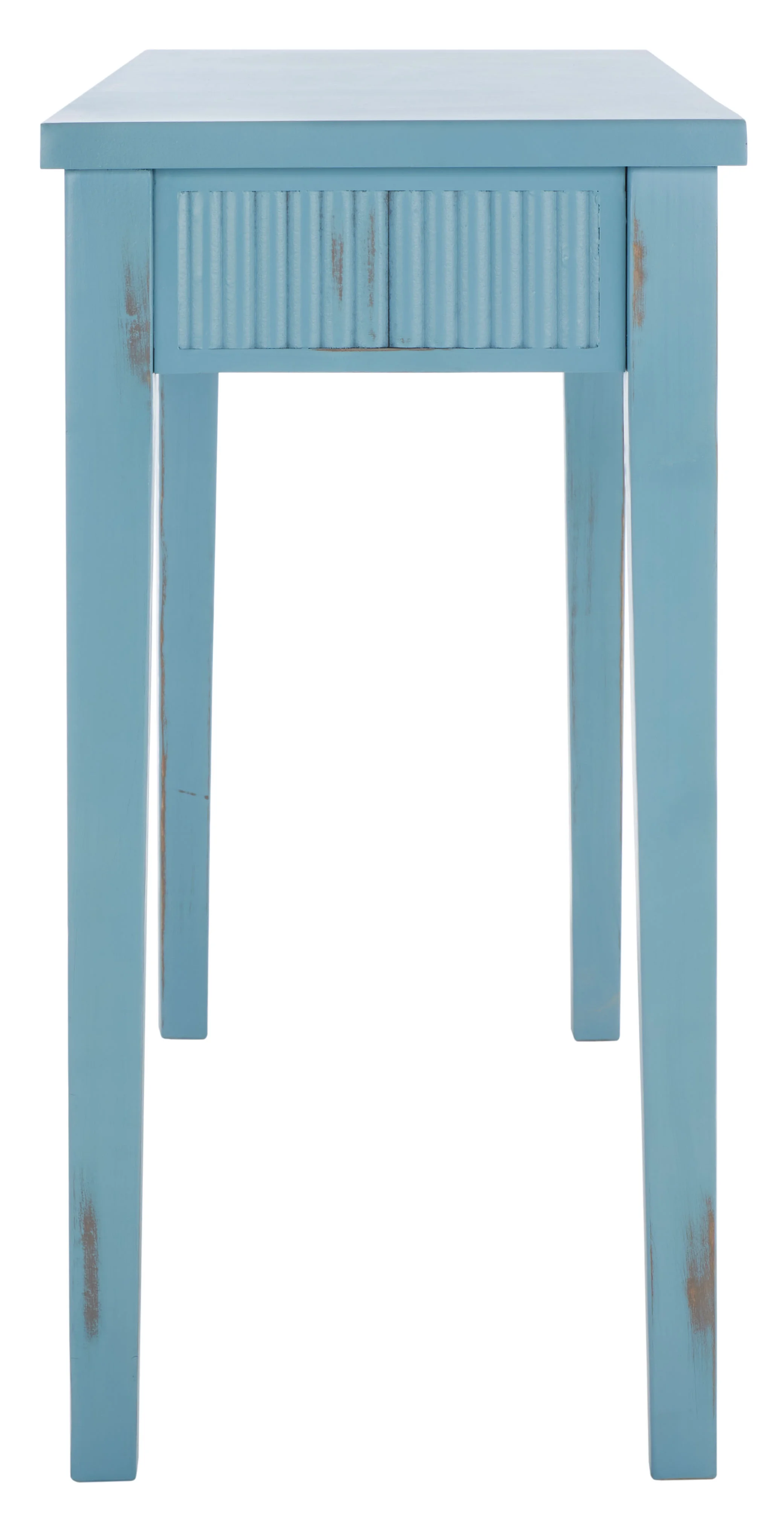 SAFAVIEH Beale Amish Blue Wood Console Table with Drawer (43.3 in. W x 15.8 in. D x 32 in. H)