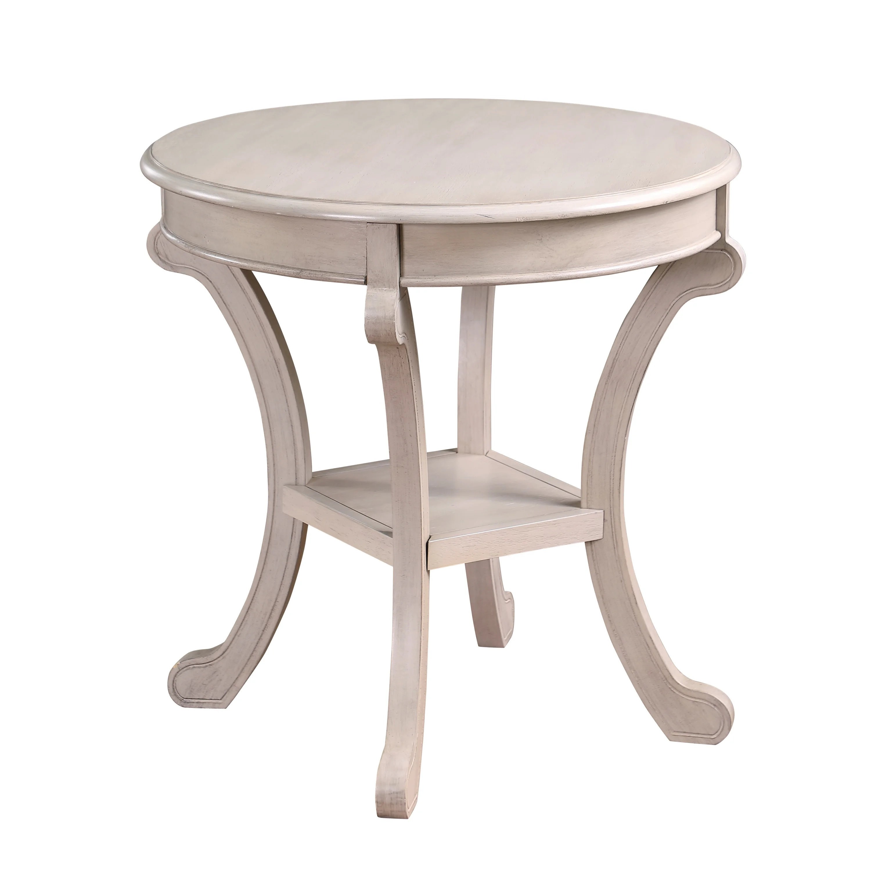 MAICOSY 26.00 Inch Vermont Accent Table for Living Room, Bedroom - Antique Cream
